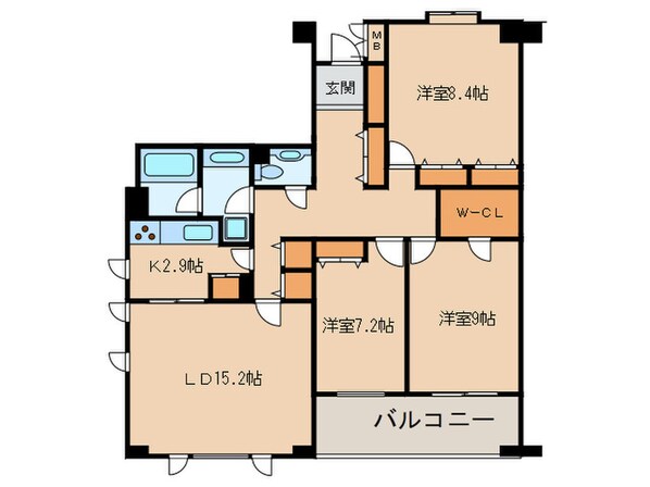 コロネード市ケ谷の物件間取画像